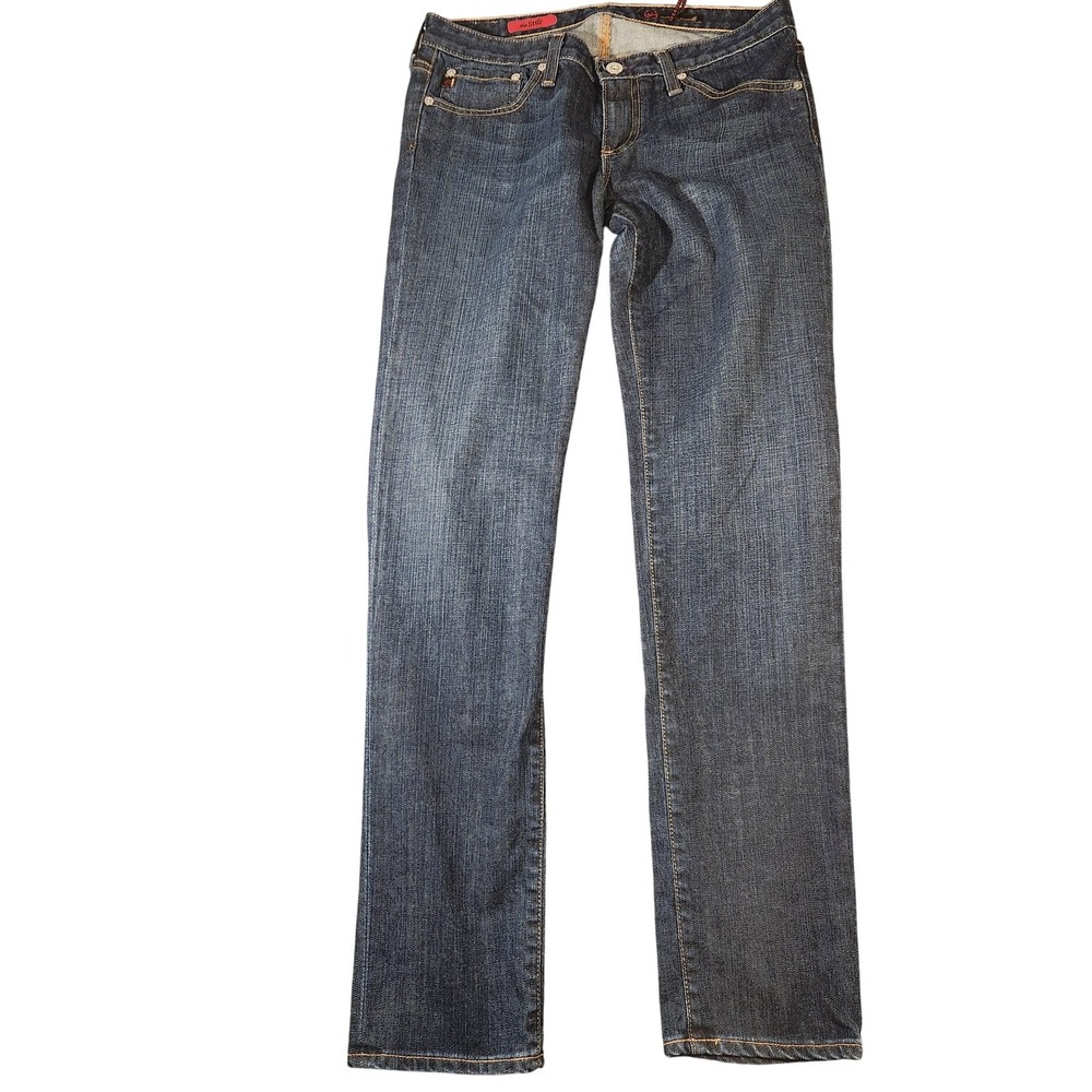 AG Adriano Goldschmied The Stilt Jeans Womens 28R Blue Denim Slim Straight USA